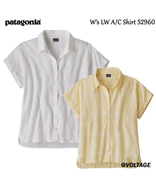 【新品タグ付き】パタゴニア　ウィメンズA/Cシャツ　Mサイズ　白　長袖シャツ