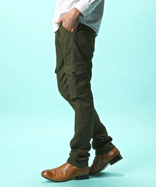 Johnbull Private labo（ジョンブルプライベートラボ）の「サルエルカーゴパンツ（カーゴパンツ・メンズ・ホワイト/ブラック/チャコールグレー/カーキ/オリーブ/ブルー/ブルーグリーン・SMALL/MEDIUM/LARGE/X-LARGE/XX-LARGE）」の10枚目の写真