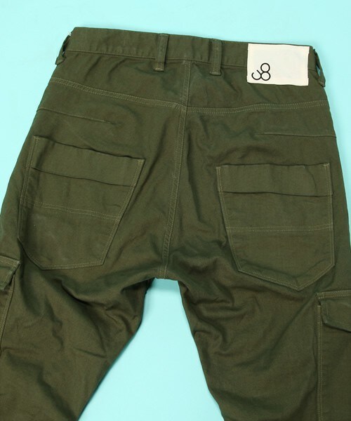 Johnbull Private labo（ジョンブルプライベートラボ）の「サルエルカーゴパンツ（カーゴパンツ・メンズ・ホワイト/ブラック/チャコールグレー/カーキ/オリーブ/ブルー/ブルーグリーン・SMALL/MEDIUM/LARGE/X-LARGE/XX-LARGE）」の13枚目の写真