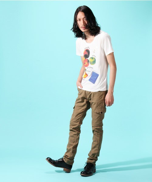 Johnbull Private labo（ジョンブルプライベートラボ）の「サルエルカーゴパンツ（カーゴパンツ・メンズ・ホワイト/ブラック/チャコールグレー/カーキ/オリーブ/ブルー/ブルーグリーン・SMALL/MEDIUM/LARGE/X-LARGE/XX-LARGE）」の18枚目の写真