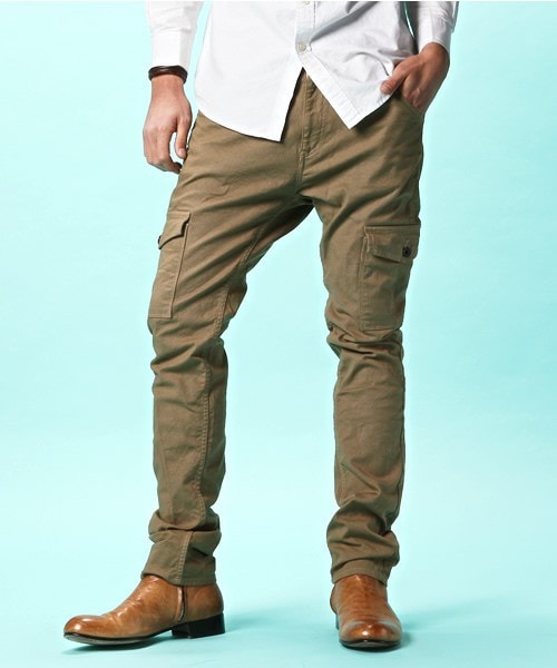 Johnbull Private labo（ジョンブルプライベートラボ）の「サルエルカーゴパンツ（カーゴパンツ・メンズ・ホワイト/ブラック/チャコールグレー/カーキ/オリーブ/ブルー/ブルーグリーン・SMALL/MEDIUM/LARGE/X-LARGE/XX-LARGE）」の9枚目の写真