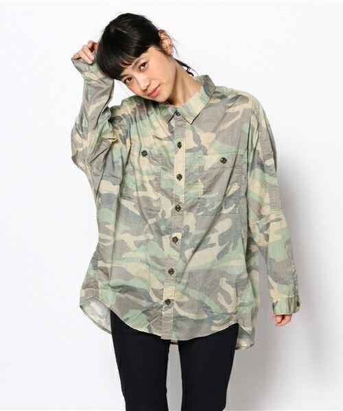 Johnbull Private labo(ジョンブルプライベートラボ)の「カモフラージュシャツ(シャツ/ブラウス・レディース・カモフラージュ・FREE)」の2枚目の写真