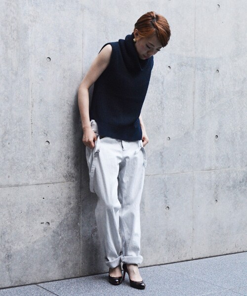 Johnbull Private labo（ジョンブルプライベートラボ）の「【CLUEL 7月号掲載！】サスペンダーワークパンツ（デニムパンツ・レディース・ホワイト/ホワイト系その他・X-SMALL/SMALL/MEDIUM）」の3枚目の写真