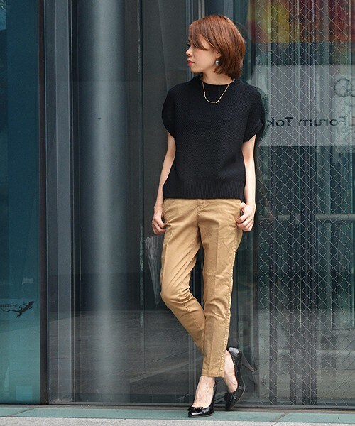 Johnbull Private labo（ジョンブルプライベートラボ）の「【新色追加！】3/4トラウザー（チノパンツ・レディース・ホワイト/ブラック/カーキ/ダークグリーン/グレー・X-SMALL/SMALL/MEDIUM/LARGE）」の5枚目の写真