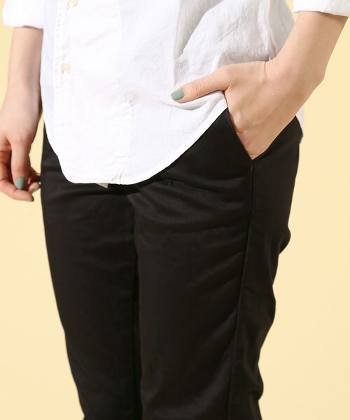 Johnbull Private labo（ジョンブルプライベートラボ）の「【新色追加！】3/4トラウザー（チノパンツ・レディース・ホワイト/ブラック/カーキ/ダークグリーン/グレー・X-SMALL/SMALL/MEDIUM/LARGE）」の15枚目の写真
