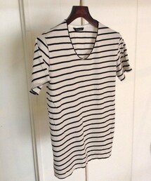 Johnbull Private labo | ボーダーVネックTシャツ(Tシャツ/カットソー)