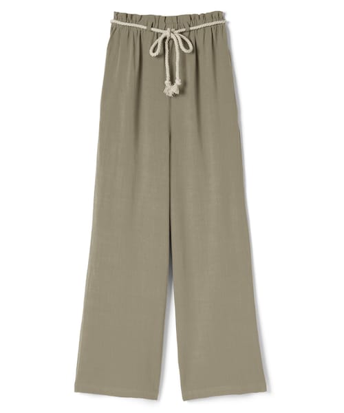 GRL（グレイル）の「縄紐ベルト付リネン混ワイドパンツ（その他パンツ・レディース・アイボリー/モカ/カーキ・M）」の3枚目の写真