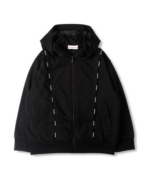 BRANSHES（ブランシェス）の「UVカットメッシュパーカー（パーカー・キッズ・パープル/ブラック・90cm～150cm）」の2枚目の写真