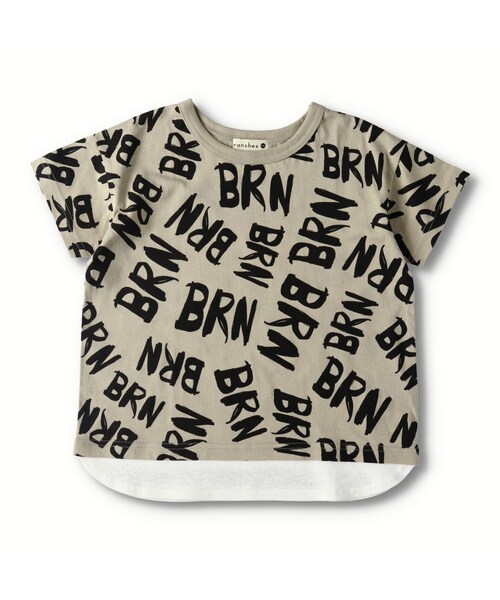 BRANSHES（ブランシェス）の「重ね着風半袖Tシャツ（Tシャツ/カットソー・キッズ・1.ホワイト/2.ボーダー/3.ブラック/4.ベージュ/5.パープル/6.グリーン・90cm～150cm）」の3枚目の写真