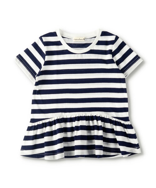 BRANSHES（ブランシェス）の「【WEB限定】裾フリル半袖Tシャツ（Tシャツ/カットソー・キッズ・1.ブラック/2.レッド/3.ピンク/4.ボーダー/5.ギンガムチェック/6.ドット・90cm～150cm）」の6枚目の写真