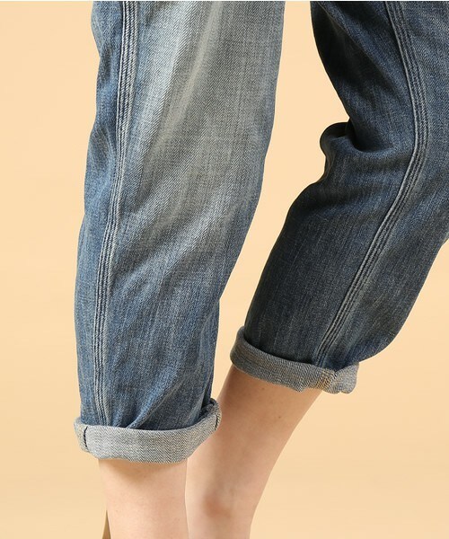 Johnbull Private labo（ジョンブルプライベートラボ）の「3/4ワークジーンズ（デニムパンツ・レディース・ブルー・X-SMALL/SMALL/MEDIUM/LARGE）」の6枚目の写真