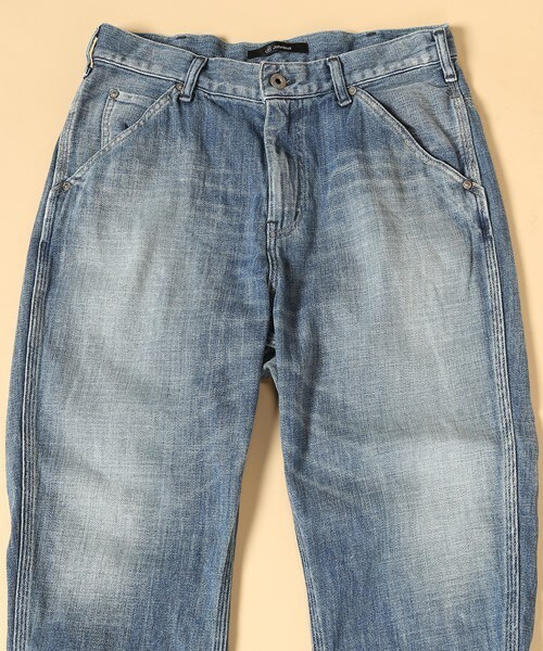 Johnbull Private labo（ジョンブルプライベートラボ）の「3/4ワークジーンズ（デニムパンツ・レディース・ブルー・X-SMALL/SMALL/MEDIUM/LARGE）」の7枚目の写真