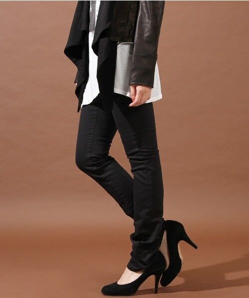 Johnbull Private labo(ジョンブルプライベートラボ)の「スキニージーンズ(デニムパンツ・レディース・ブラック/インディゴブルー・X-SMALL/SMALL/MEDIUM/LARGE)」の4枚目の写真