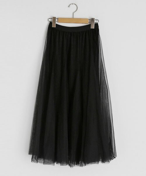 DHOLIC(ディーホリック)の「グリッターチュールスカート(スカート・レディース・ベージュ/ブルー/ブラック・FREE)」の2枚目の写真