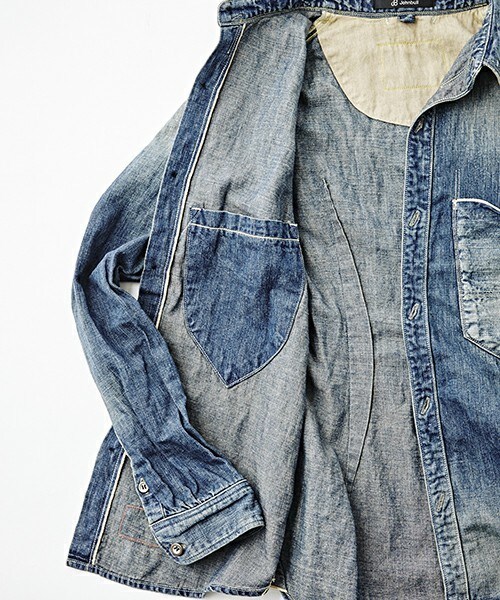 Johnbull Private labo（ジョンブルプライベートラボ）の「ルードワークシャツ（シャツ/ブラウス・レディース・インディゴブルー・SMALL/MEDIUM）」の13枚目の写真