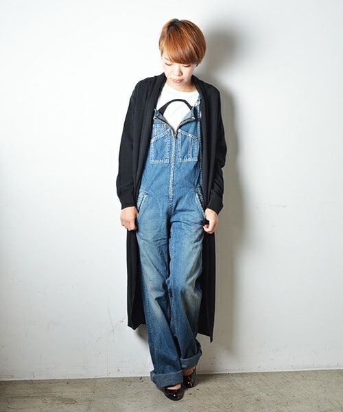 Johnbull Private labo（ジョンブルプライベートラボ）の「フレンチサロペット（サロペット/オーバーオール・レディース・インディゴブルー・SMALL/MEDIUM/LARGE/LL）」の8枚目の写真