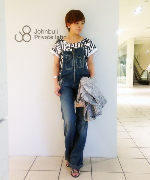 Johnbull Private labo（ジョンブルプライベートラボ）の「フレンチサロペット（サロペット/オーバーオール・レディース・インディゴブルー・SMALL/MEDIUM/LARGE/LL）」の3枚目の写真