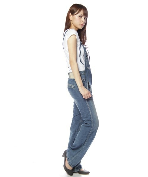 Johnbull Private labo（ジョンブルプライベートラボ）の「フレンチサロペット（サロペット/オーバーオール・レディース・インディゴブルー・SMALL/MEDIUM/LARGE/LL）」の4枚目の写真