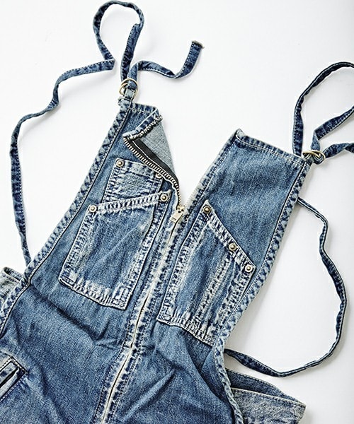 Johnbull Private labo（ジョンブルプライベートラボ）の「フレンチサロペット（サロペット/オーバーオール・レディース・インディゴブルー・SMALL/MEDIUM/LARGE/LL）」の10枚目の写真