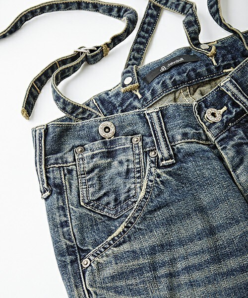 Johnbull Private labo（ジョンブルプライベートラボ）の「サスペンダーワークパンツ（デニムパンツ・レディース・インディゴブルー・X-SMALL/SMALL/MEDIUM）」の13枚目の写真