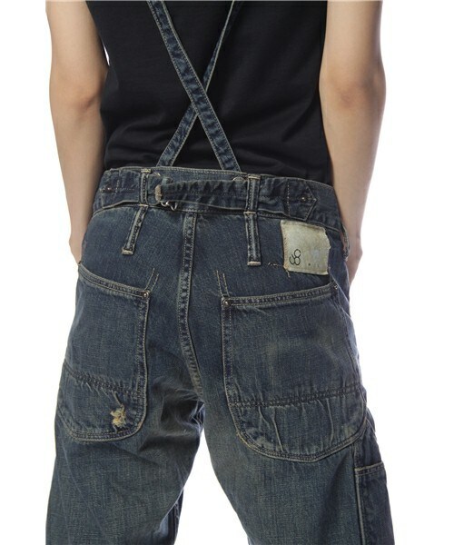 Johnbull Private labo（ジョンブルプライベートラボ）の「サスペンダーワークパンツ（デニムパンツ・レディース・インディゴブルー・X-SMALL/SMALL/MEDIUM）」の8枚目の写真