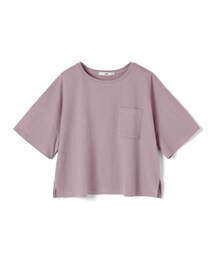 GRL | 胸ポケット付きサイドスリットコットンＴシャツ(Tシャツ/カットソー)