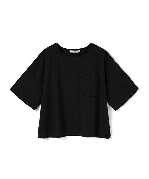 GRL（グレイル）の「胸ポケット付きサイドスリットコットンT