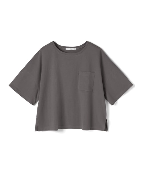 GRL（グレイル）の「胸ポケット付きサイドスリットコットンT