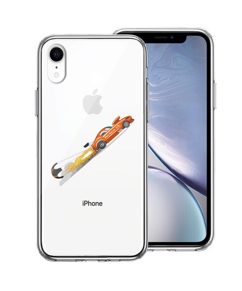 No Brand ノーブランド の Iphonexr ケース ハイブリッド クリア レーシングカー 車 オレンジ スマホケース カバー Wear