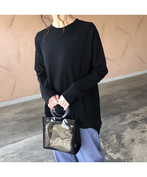 copine（コピン）の「再入荷！着回し力抜群！袖リブワッフルプルオーバー(2color)【クリックポスト対象商品】（Tシャツ/カットソー・レディース・その他）」の10枚目の写真