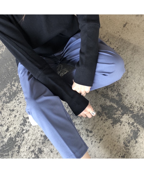 copine（コピン）の「再入荷！着回し力抜群！袖リブワッフルプルオーバー(2color)【クリックポスト対象商品】（Tシャツ/カットソー・レディース・その他）」の12枚目の写真