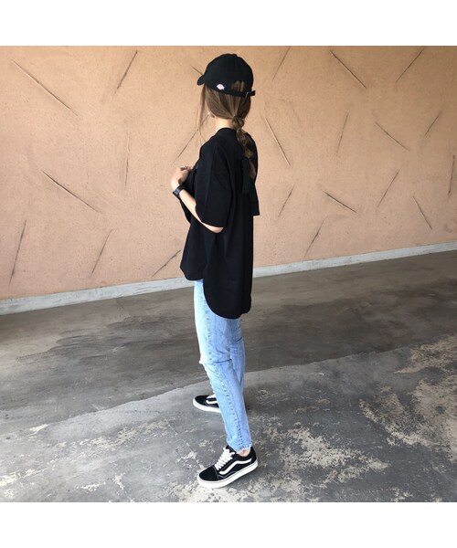 copine（コピン）の「5分袖バックロング綿麻Tシャツ(2color)【クリックポスト対象商品】（Tシャツ/カットソー・レディース・その他）」の5枚目の写真