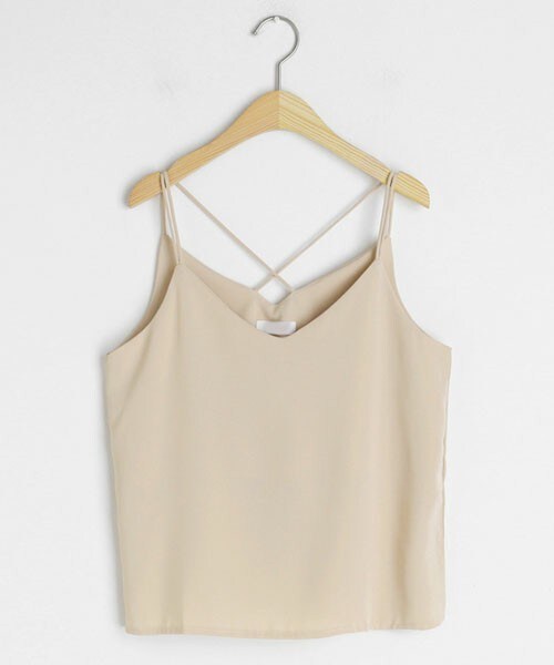 DHOLIC（ディーホリック）の「クロスストラップスリーブレス（キャミソール・レディース・ホワイト/ベージュ/ブルー/ブラック・FREE）」の3枚目の写真
