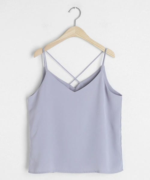 DHOLIC（ディーホリック）の「クロスストラップスリーブレス（キャミソール・レディース・ホワイト/ベージュ/ブルー/ブラック・FREE）」の4枚目の写真