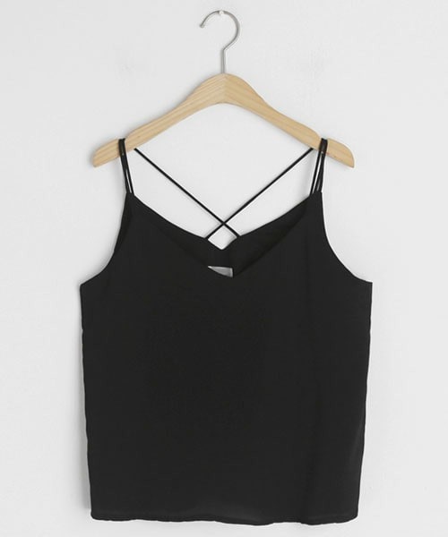 DHOLIC（ディーホリック）の「クロスストラップスリーブレス（キャミソール・レディース・ホワイト/ベージュ/ブルー/ブラック・FREE）」の2枚目の写真
