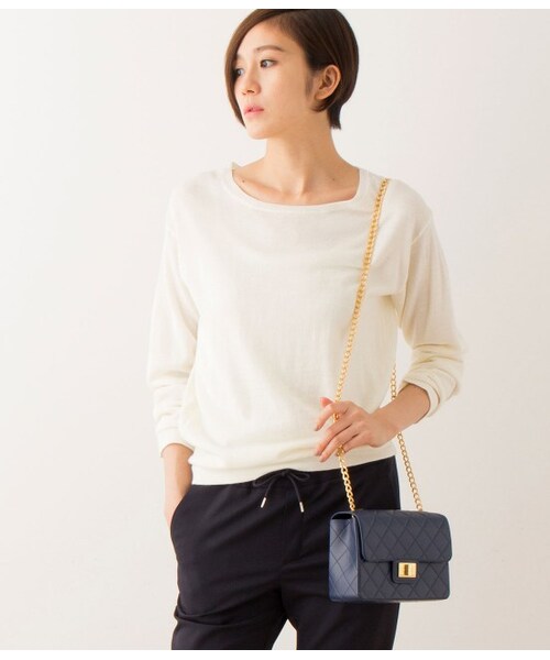 LE JUN（ルジュン）の「【DESIGN INVERSO】マトラッセバッグ（バッグ・レディース・ブラック/チャコール/ベージュ/カーキ/ブルー・F）」の14枚目の写真