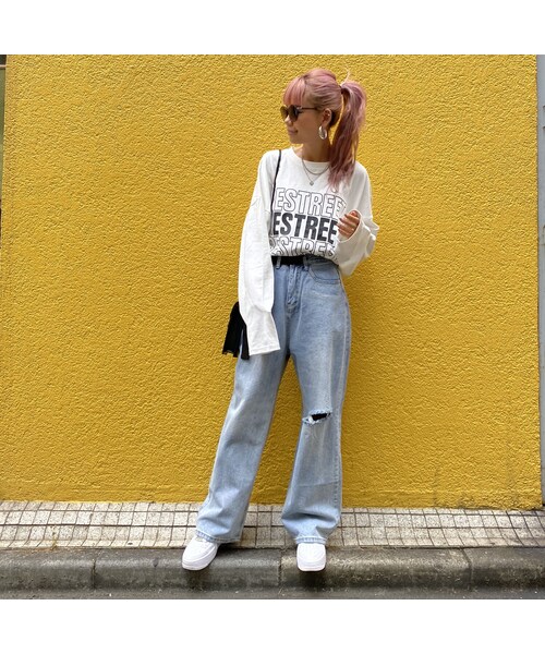 no brand（ノーブランド）の「パッカーンデニムワイパン｢BELT｣ #6015（デニムパンツ・レディース・その他）」の7枚目の写真