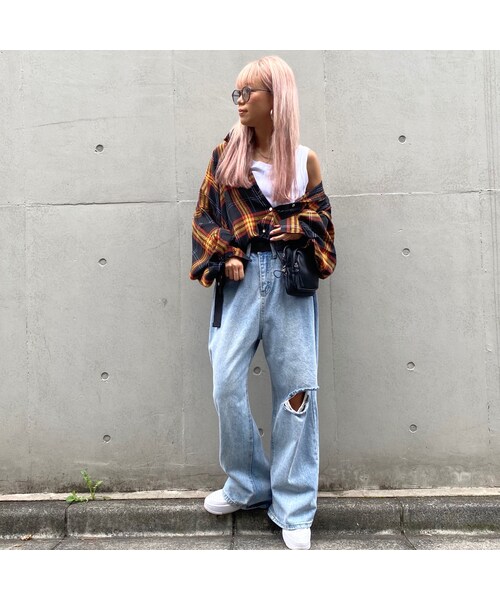 no brand（ノーブランド）の「パッカーンデニムワイパン｢BELT｣ #6015（デニムパンツ・レディース・その他）」の12枚目の写真