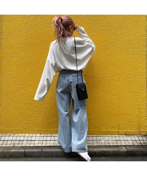 no brand（ノーブランド）の「パッカーンデニムワイパン｢BELT｣ #6015（デニムパンツ・レディース・その他）」の9枚目の写真