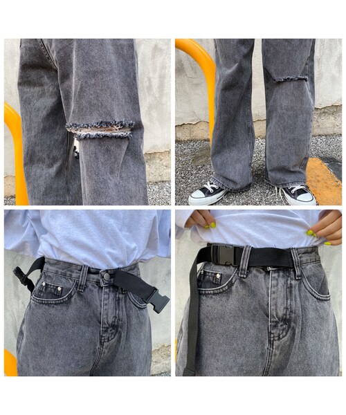 no brand（ノーブランド）の「パッカーンデニムワイパン｢BELT｣ #6015（デニムパンツ・レディース・その他）」の15枚目の写真