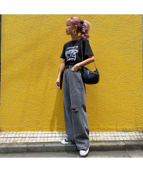 no brand（ノーブランド）の「パッカーンデニムワイパン｢BELT｣ #6015（デニムパンツ・レディース・その他）」の8枚目の写真