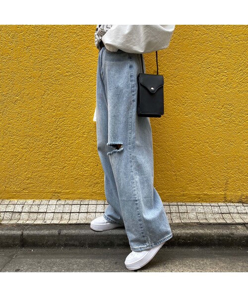 no brand（ノーブランド）の「パッカーンデニムワイパン｢BELT｣ #6015（デニムパンツ・レディース・その他）」の3枚目の写真