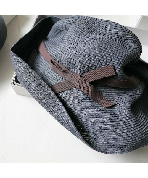 mature ha.（マチュア）の「mature ha. |  マチュアーハ  | BOXHAT 11cm brim | MBOXｰ101  | チャコール×ダークブラウン（ハット・レディース・その他）」の12枚目の写真