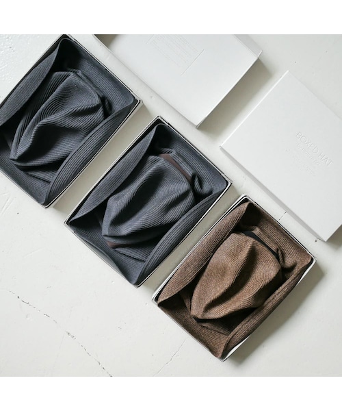 mature ha.（マチュア）の「mature ha. |  マチュアーハ  | BOXHAT 11cm brim | MBOXｰ101  | チャコール×ダークブラウン（ハット・レディース・その他）」の14枚目の写真