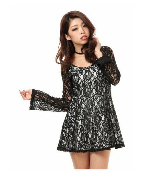 Lip Service リップサービス の 総レースフレアワンピース ワンピース ドレス Wear
