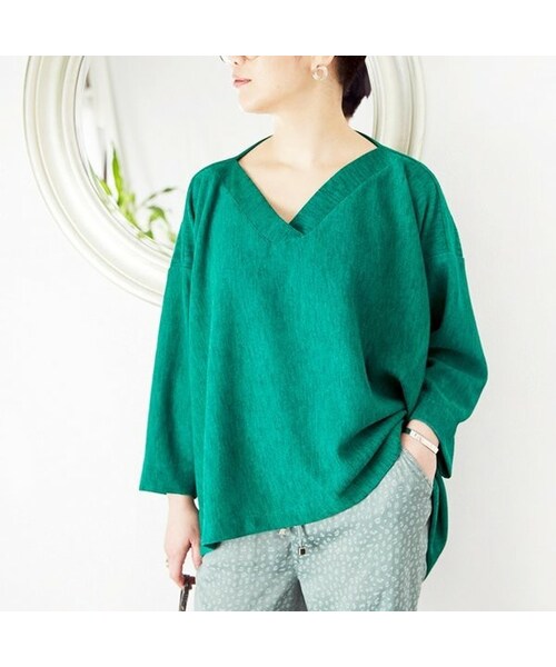 L'Ancre(アンカー)の「L'Ancre (アンカー)Parisニット(ニット/セーター・レディース・グリーン・38(M))」の1枚目の写真