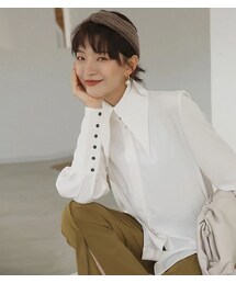 no brand（ノーブランド）の「ディグニティラージカラーボタンダウン