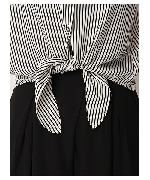 LIPSERVICE（リップサービス）の「クロップドシャツ（トップス・レディース・サックス/インディゴ/ブラック・FREE）」の7枚目の写真