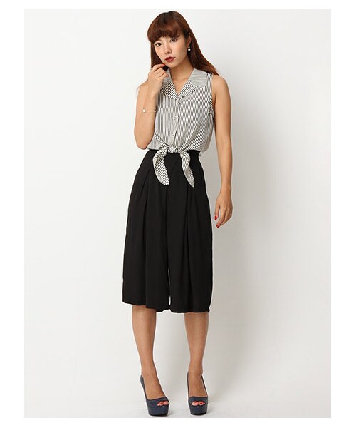 LIPSERVICE（リップサービス）の「クロップドシャツ（トップス・レディース・サックス/インディゴ/ブラック・FREE）」の8枚目の写真