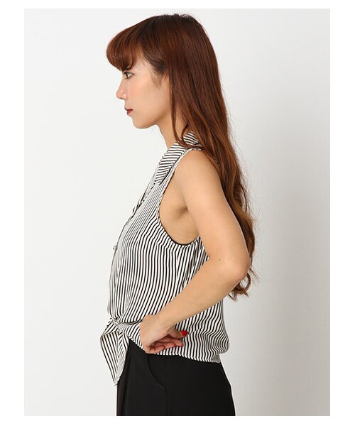 LIPSERVICE（リップサービス）の「クロップドシャツ（トップス・レディース・サックス/インディゴ/ブラック・FREE）」の3枚目の写真